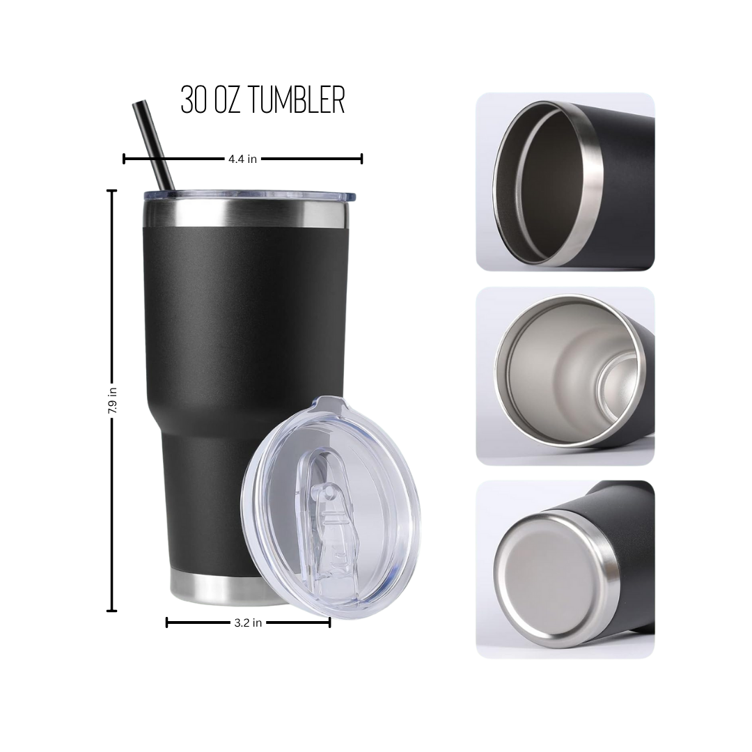 Custom Engraved 30 oz Stainless Steel Tumbler