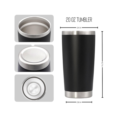 Custom Engraved 20oz Stainless Steel Tumbler