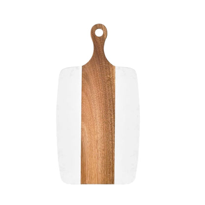 Wood and Marble Cutting Board with Handle
